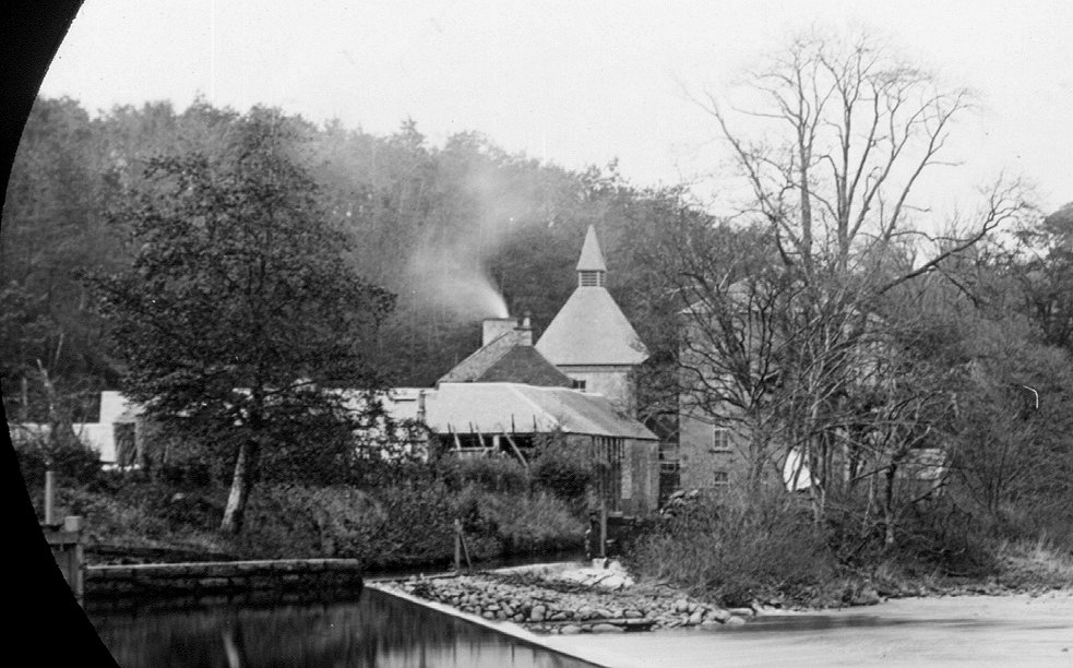 A close up view of the buildings surrounding Barskimming Mill, Mauchline